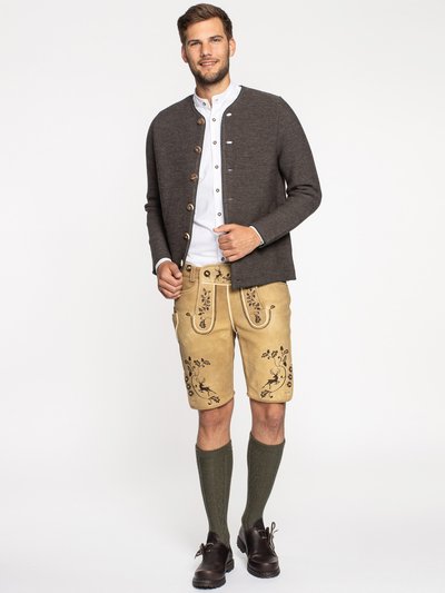 Hellbraune Hirsch-Lederhose