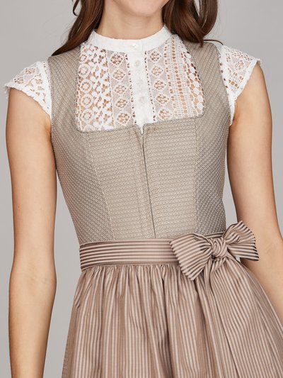 Taupefarbenes Balkonett-Dirndl Taupefarbenes Balkonett-Dirndl