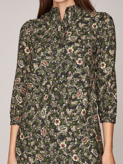 Geblümtes Midi-Kleid aus Baumwolle Geblümtes Midi-Kleid aus Baumwolle