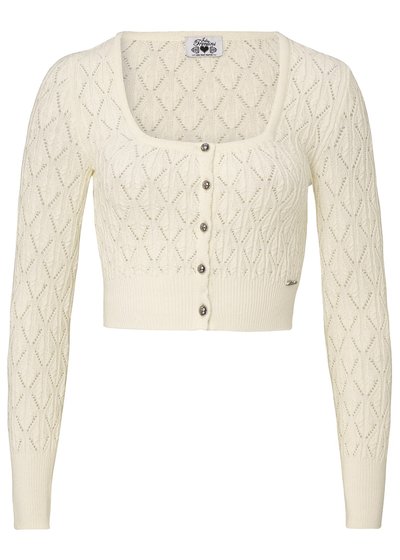 Strickjacke mit kurzem Schnitt Strickjacke mit kurzem Schnitt