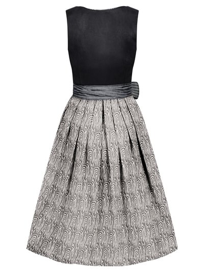 Schwarzes Dirndl im Animalprint mit zwei Schürzen Schwarzes Dirndl im Animalprint mit zwei Schürzen