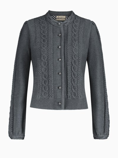 Zinngraue Oversized Strickjacke Zinngraue Oversized Strickjacke