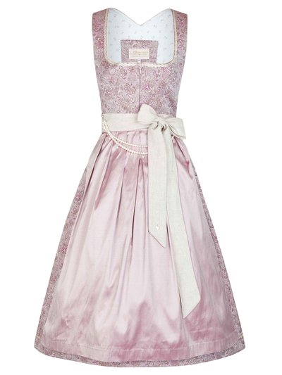 Roséfarbenes Dirndl mit Perlencharivari