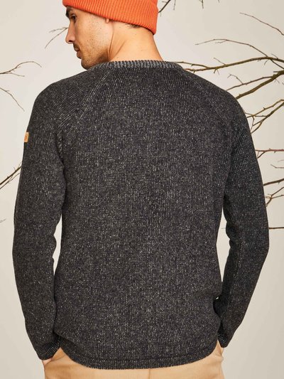 Grau melierter Pullover für Herren