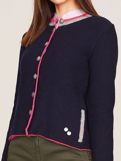 Dunkelblaue Strickjacke Dunkelblaue Strickjacke