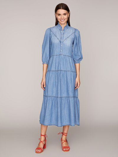 Langes Kleid in Denim-Optik Langes Kleid in Denim-Optik