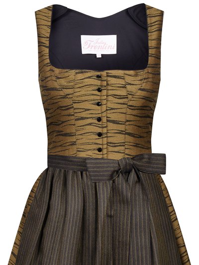 Tabak-farbenes Dirndl mit Tigerprint Tabak-farbenes Dirndl mit Tigerprint