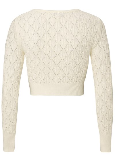 Strickjacke mit kurzem Schnitt Strickjacke mit kurzem Schnitt