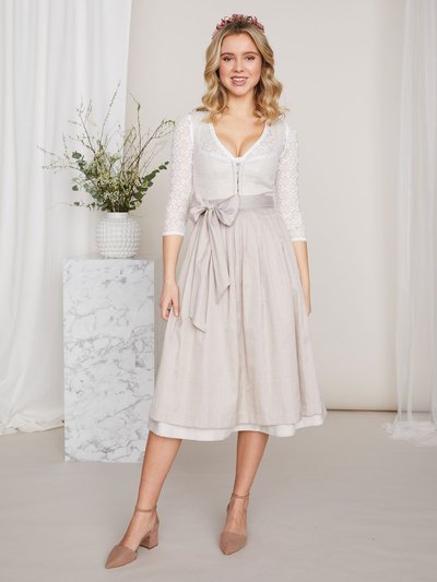 Pastell-farbenes Dirndl in sanftem Beige Pastell-farbenes Dirndl in sanftem Beige