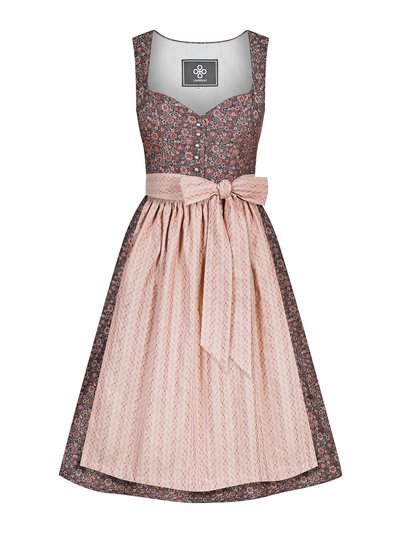 Rosé-braunes Dirndl mit zwei Schürzen Rosé-braunes Dirndl mit zwei Schürzen