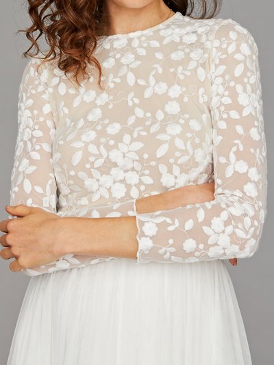 Braut-Body mit Blumen-Spitze Braut-Body mit Blumen-Spitze
