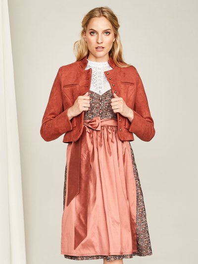 Rosé-braunes Dirndl mit zwei Schürzen Rosé-braunes Dirndl mit zwei Schürzen