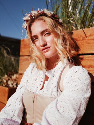 Flowercrown in Beerentönen