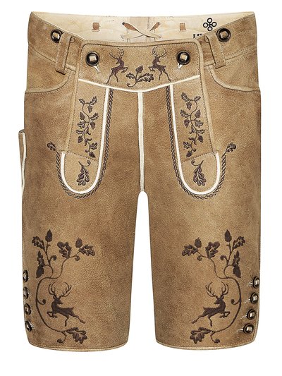 Hellbraune Hirsch-Lederhose