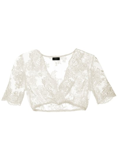 Weiße Dirndlbluse aus Spitze