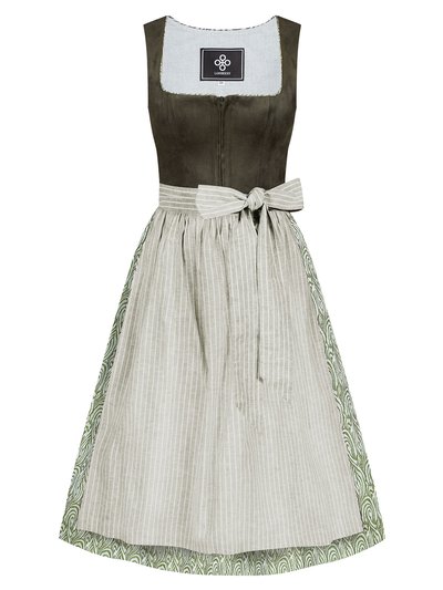 Khaki grünes Dirndl im Animalprint Khaki grünes Dirndl im Animalprint