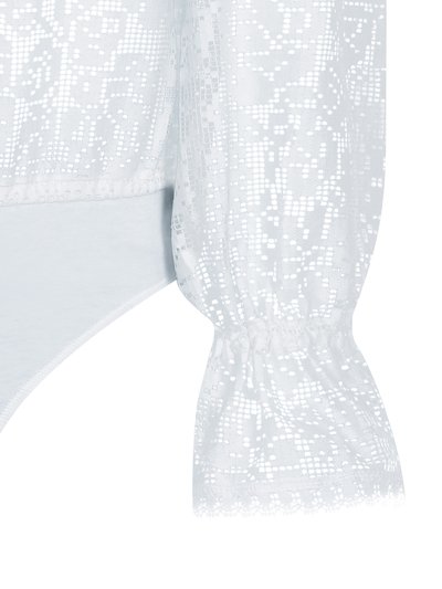 Weißer Body mit Stickerei Weißer Body mit Stickerei