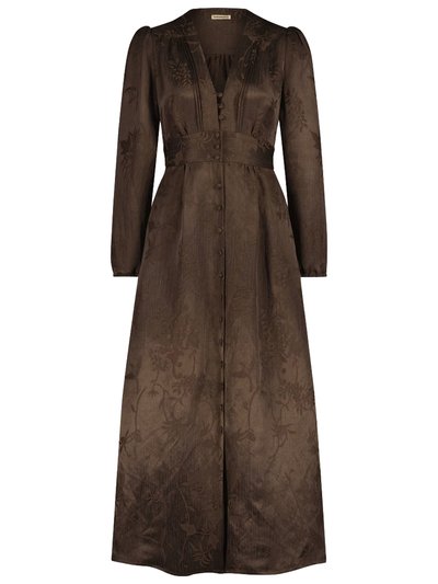 Braunes Kleid mit floralem Muster