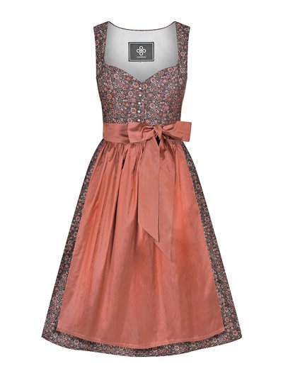 Rosé-braunes Dirndl mit zwei Schürzen Rosé-braunes Dirndl mit zwei Schürzen