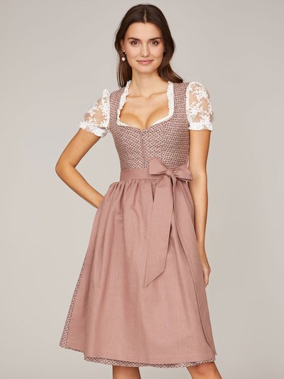 Geblümtes roséfarbenes Dirndl Geblümtes roséfarbenes Dirndl