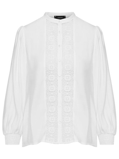 Weiße Bluse mit Spitze Weiße Bluse mit Spitze