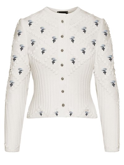 Strickjacke mit aufwendiger Blumenstickerei Strickjacke mit aufwendiger Blumenstickerei