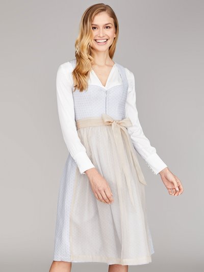 Hellblaues Dirndl mit Herzausschnitt Hellblaues Dirndl mit Herzausschnitt