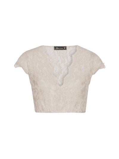 Beige Dirndlbluse aus Spitze
