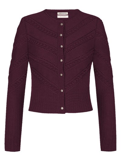 Kuschelige Strickjacke in Pflaume