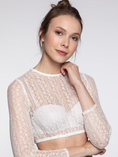 Weiße Dirndlbluse mit dreiviertel Ärmel