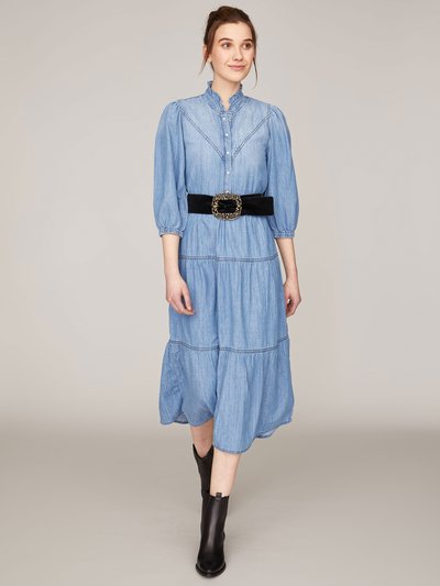 Langes Kleid in Denim-Optik Langes Kleid in Denim-Optik