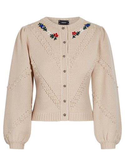 Strickjacke mit Blumenstickerei Strickjacke mit Blumenstickerei