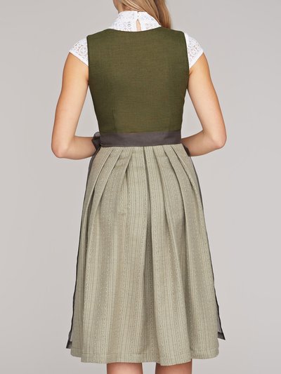 Grünes Dirndl mit Leinen-Mieder Grünes Dirndl mit Leinen-Mieder