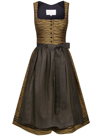 Tabak-farbenes Dirndl mit Tigerprint Tabak-farbenes Dirndl mit Tigerprint