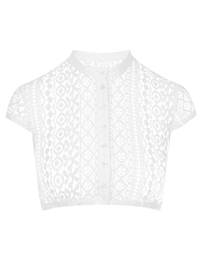 Cremeweiße Dirndlbluse mit Flügelarm Cremeweiße Dirndlbluse mit Flügelarm