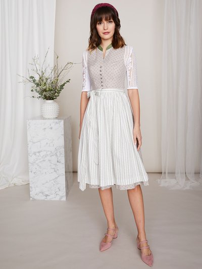 Hochgeschlossenes Dirndl in Beige 