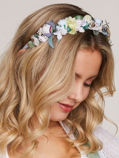 Flowerband in blau-creme