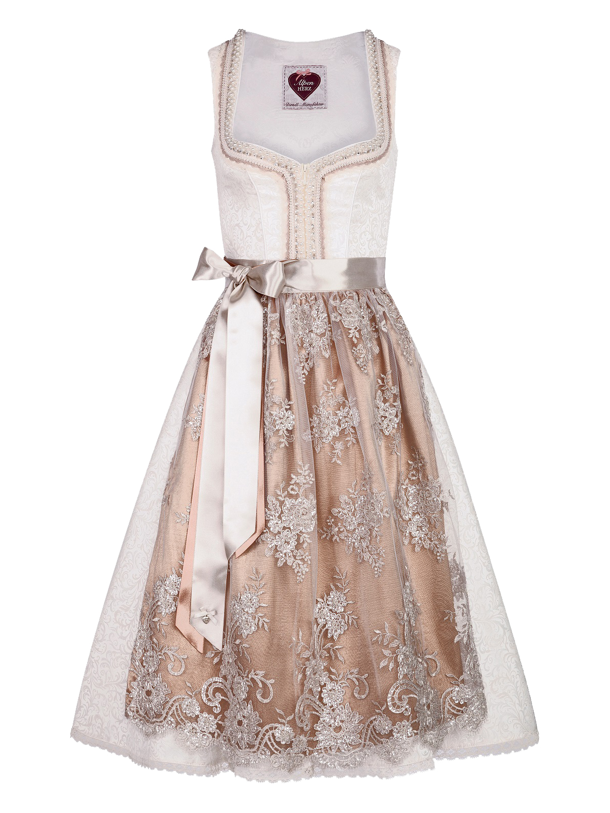 Weißes Hochzeits-Dirndl Weißes Hochzeits-Dirndl