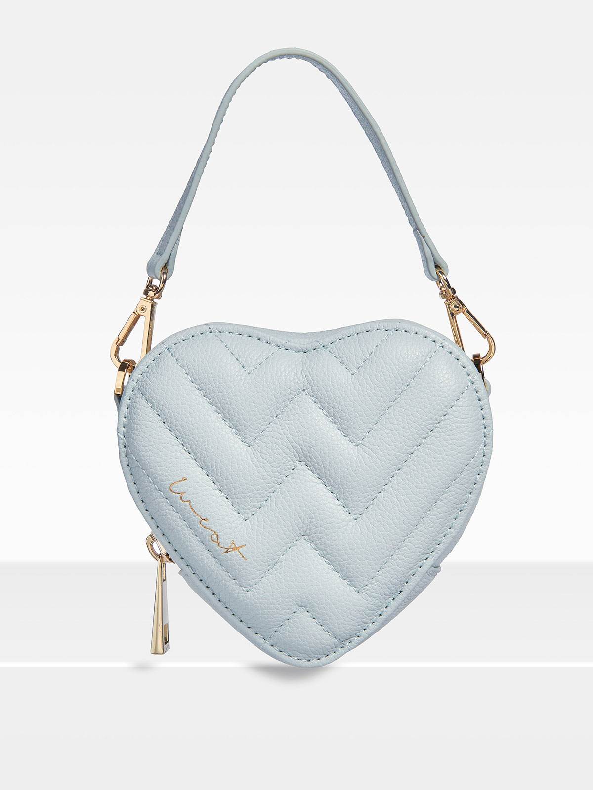 Hellblaue Mini-Tasche in Herzform Hellblaue Mini-Tasche in Herzform