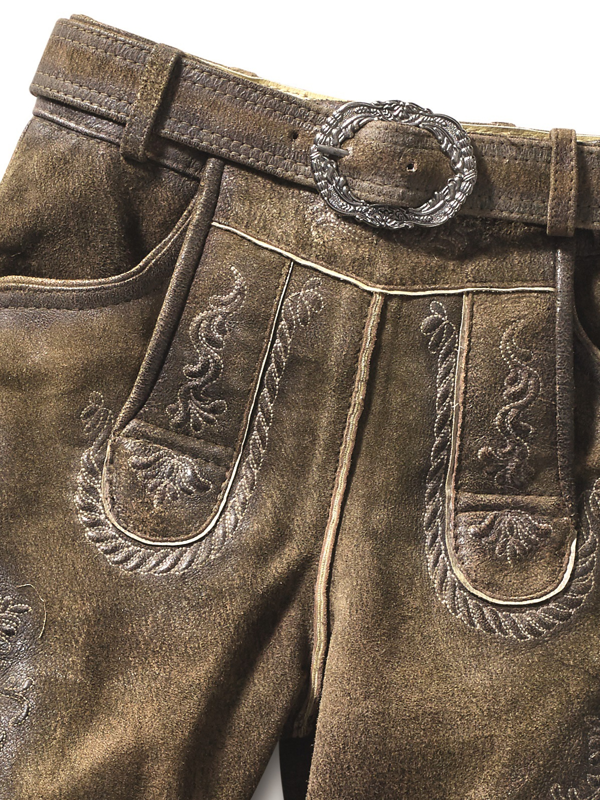 Kurze braune Ziegenlederhose Kurze braune Ziegenlederhose
