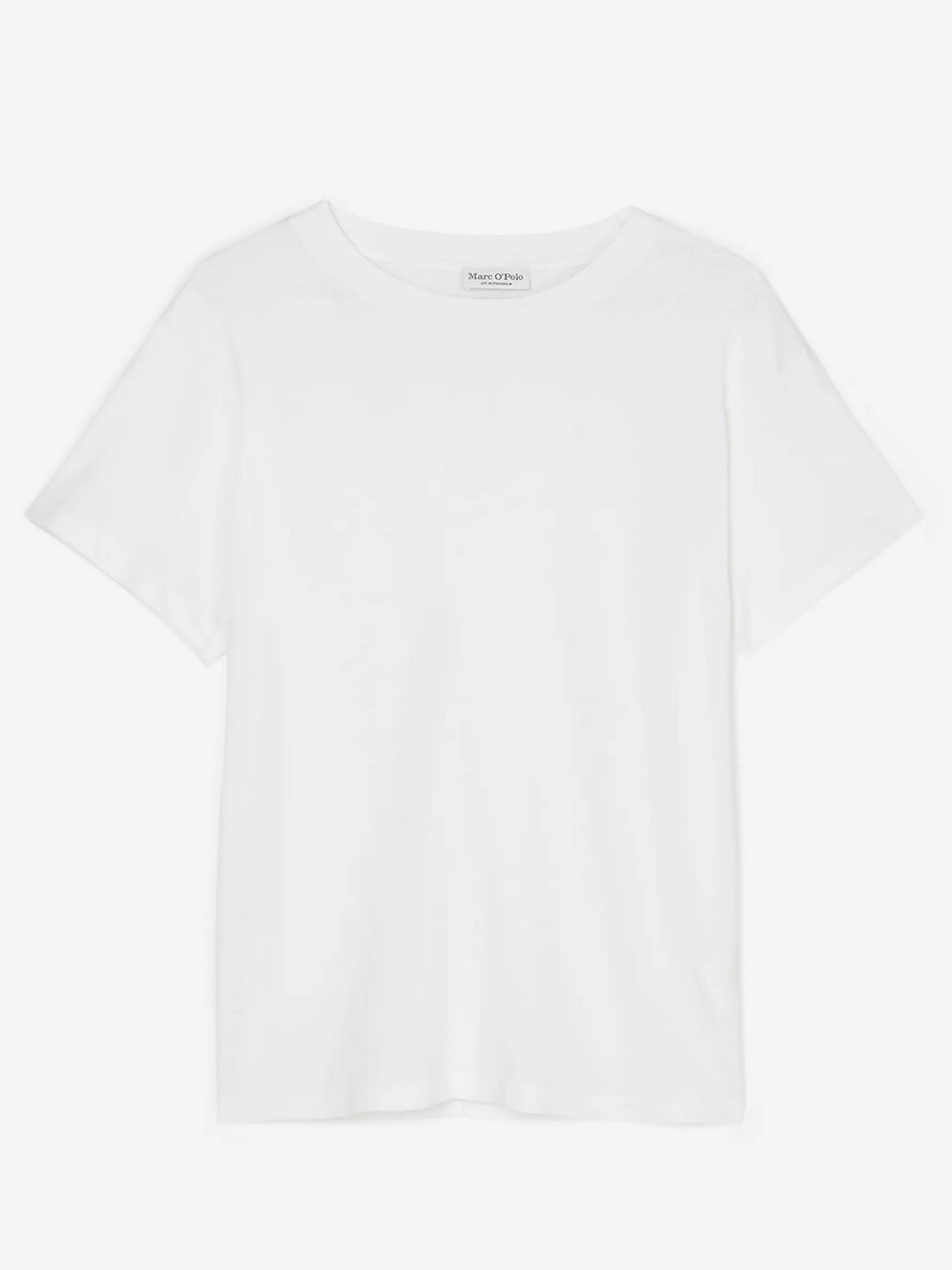 Weißes T-Shirt mit Logo-Print im Nacken