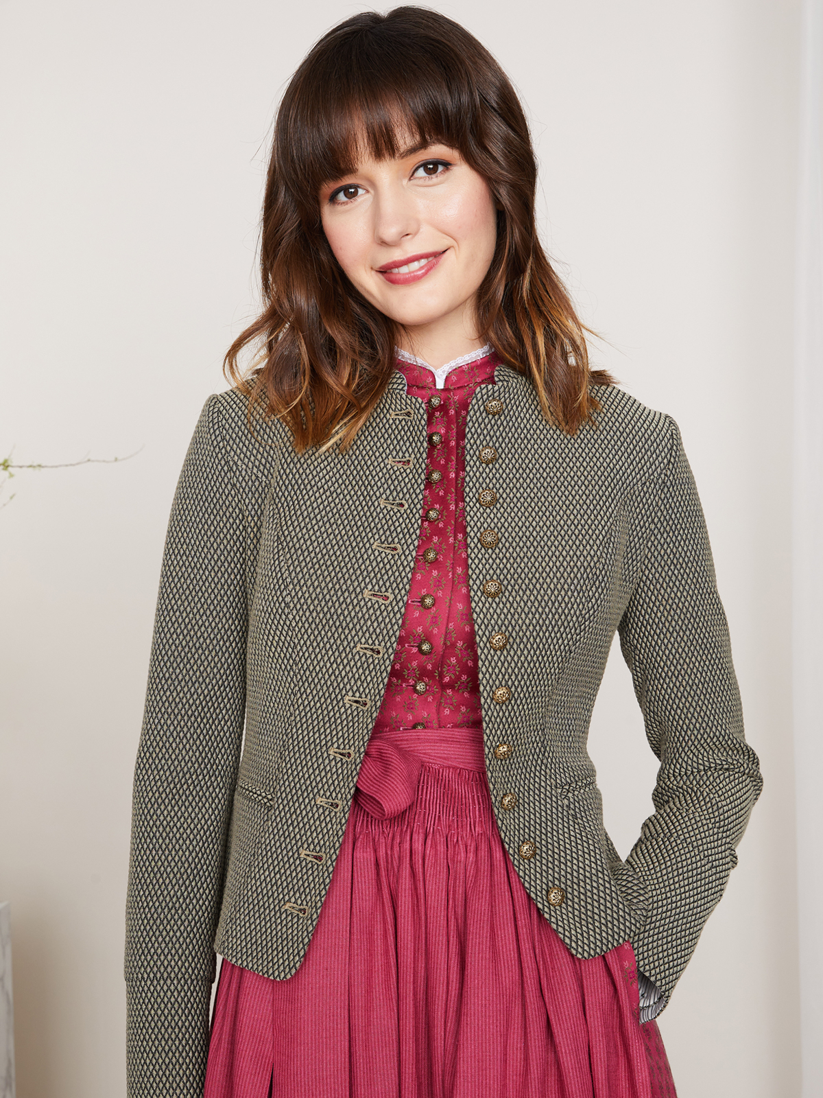 Elegante Miederjacke in Heugrün Elegante Miederjacke in Heugrün