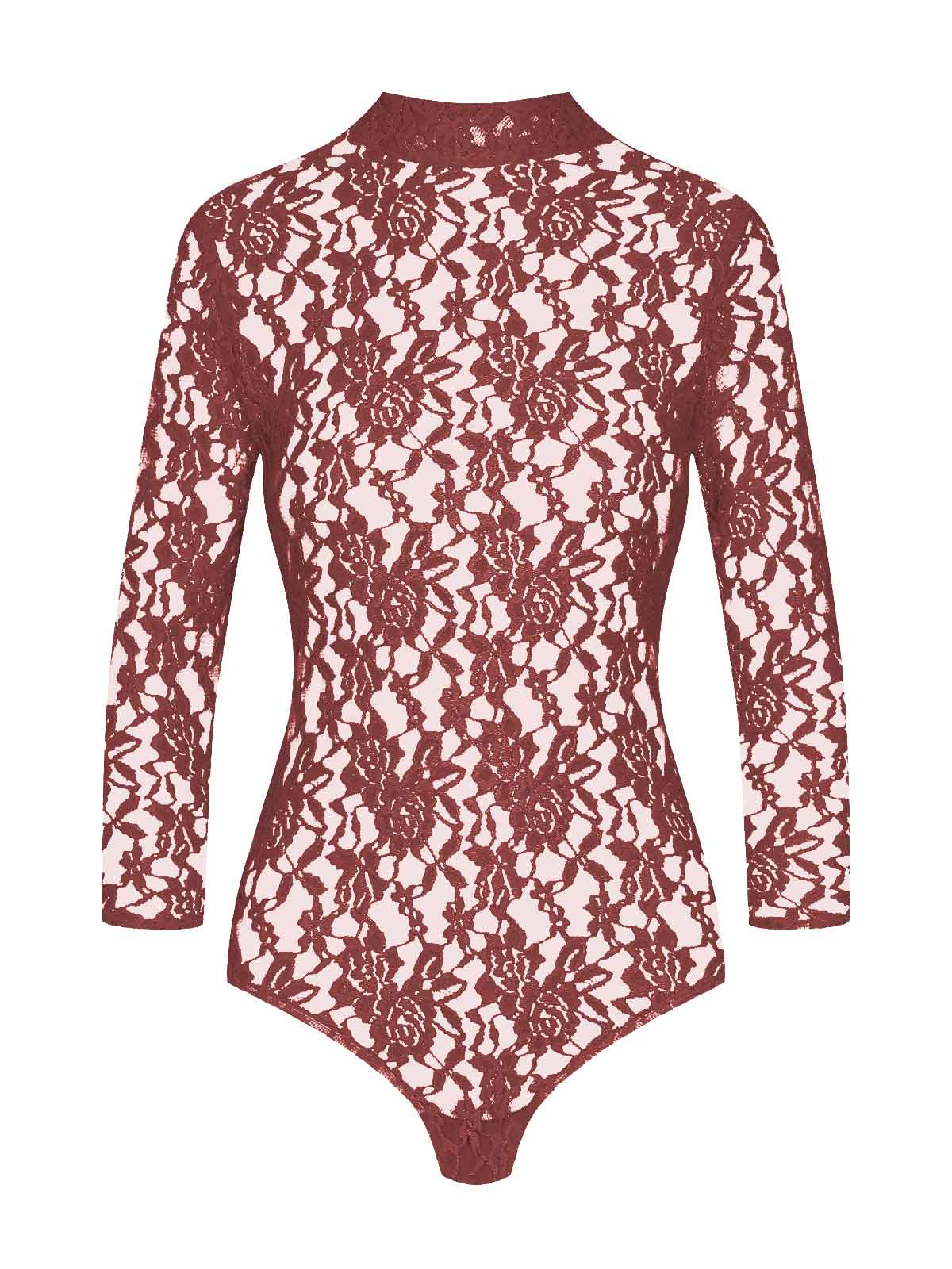 Spitzenbody mit dreiviertel Arm und Stehkragen
Spitzenbody mit dreiviertel Arm und Stehkragen