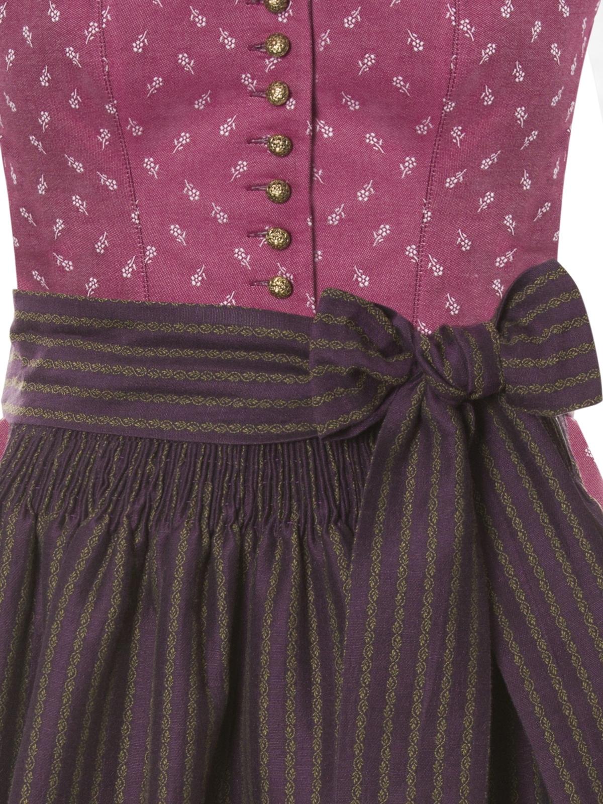 Stretch-Dirndl in Beere mit floralem Muster Stretch-Dirndl in Beere mit floralem Muster