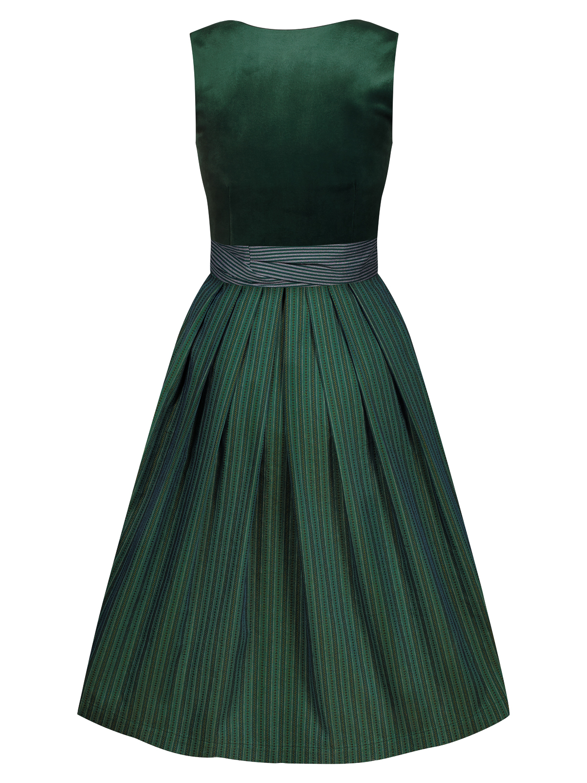 Dunkelgrünes Dirndl mit zwei Schürzen Dunkelgrünes Dirndl mit zwei Schürzen