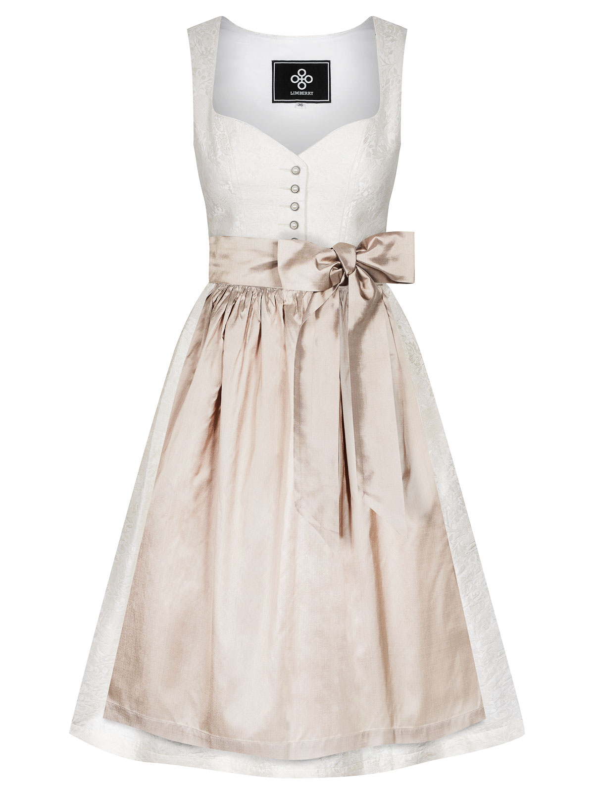 Hochzeits-Dirndl in Champagner Hochzeits-Dirndl in Champagner