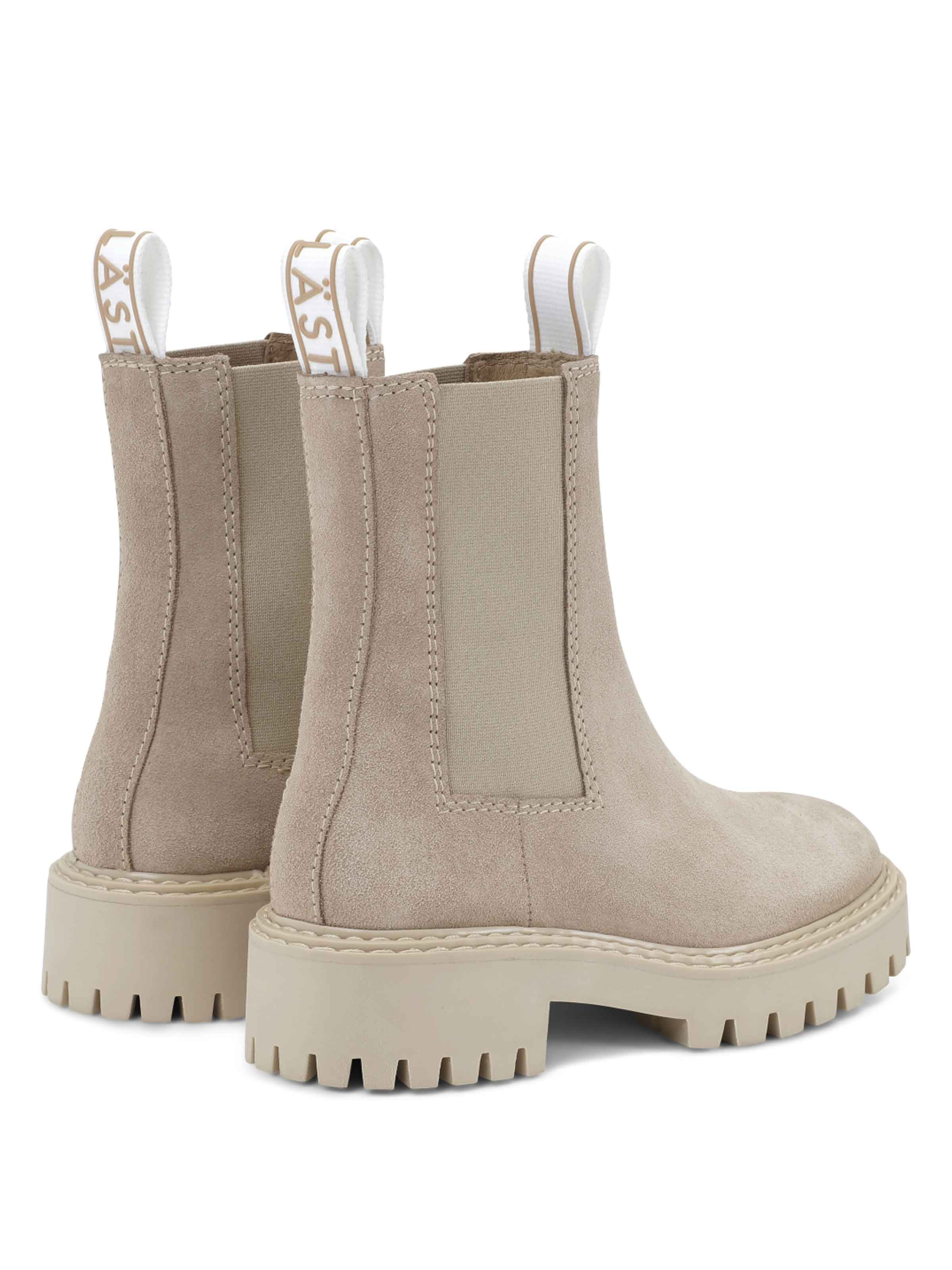 Taupefarbener Chelsea-Boot aus Leder Taupefarbener Chelsea-Boot aus Leder