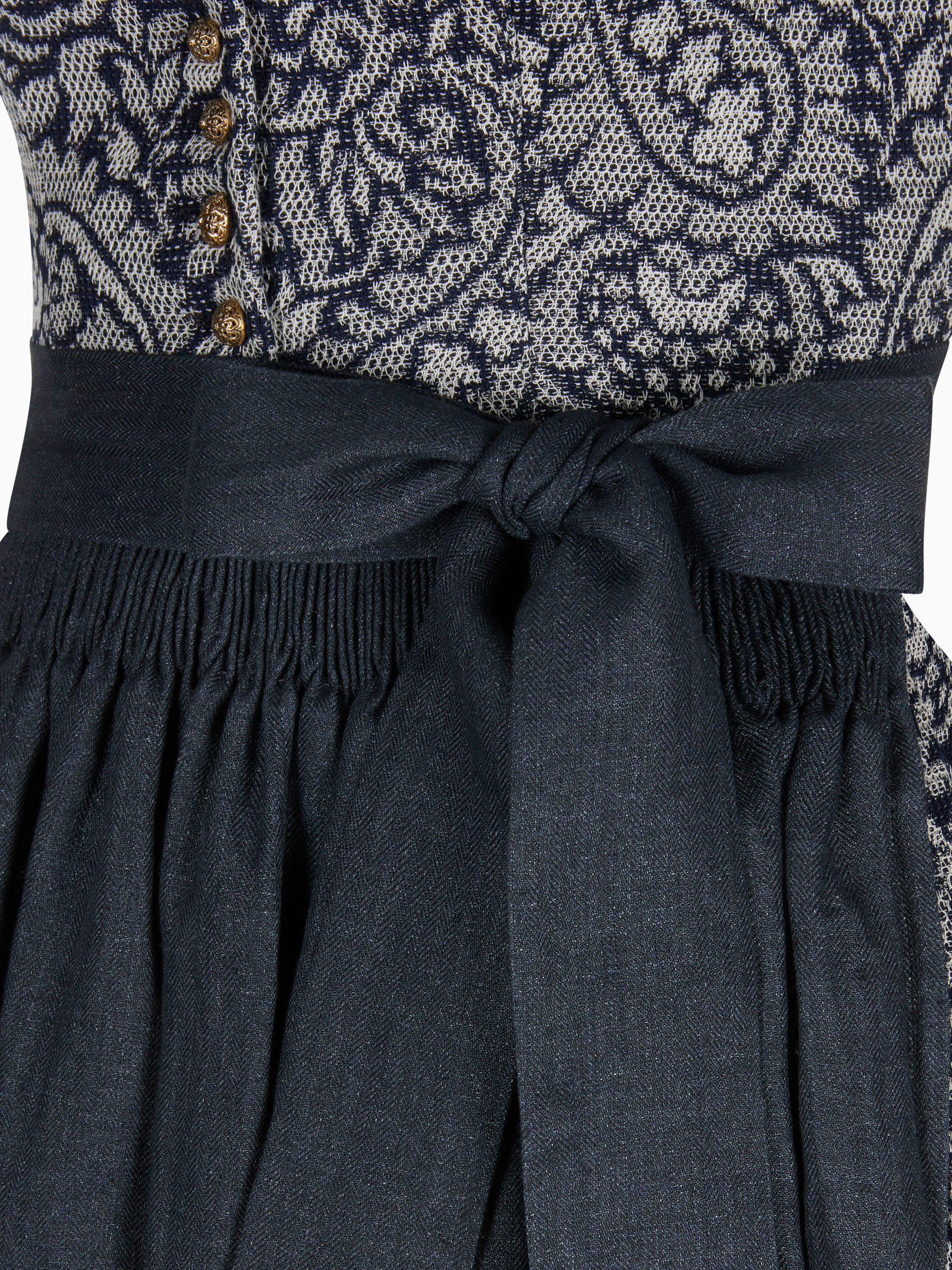Dunkelblaues Dirndl mit Denim-Optik-Schürze Dunkelblaues Dirndl mit Denim-Optik-Schürze
