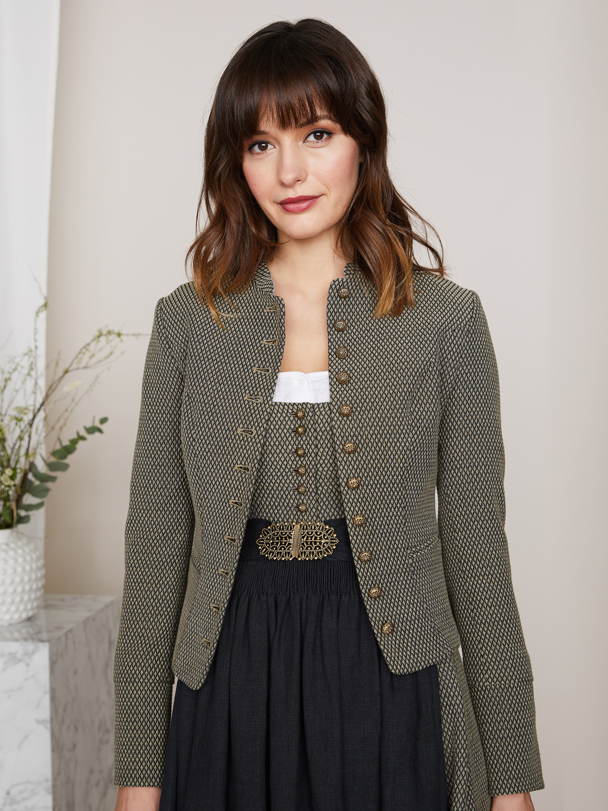 Elegante Miederjacke in Heugrün Elegante Miederjacke in Heugrün