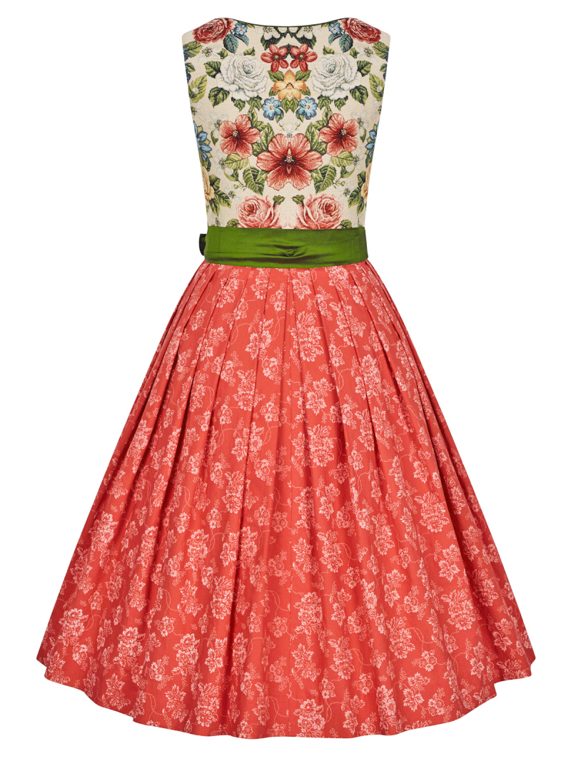 Rosé-grünes Dirndl mit Schürze Rosé-grünes Dirndl mit Schürze